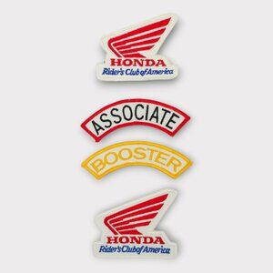 Honda Riders Club Of America Booster Associate Embroidered Patch Sew On Lot NOS
